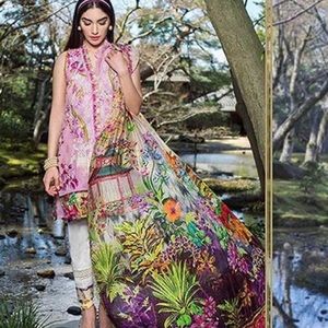 Farah talib aziz beautiful 3 piece trouser shirt and duppata